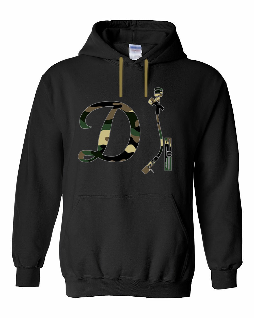 DJ Hoodie - Black w/ Camo