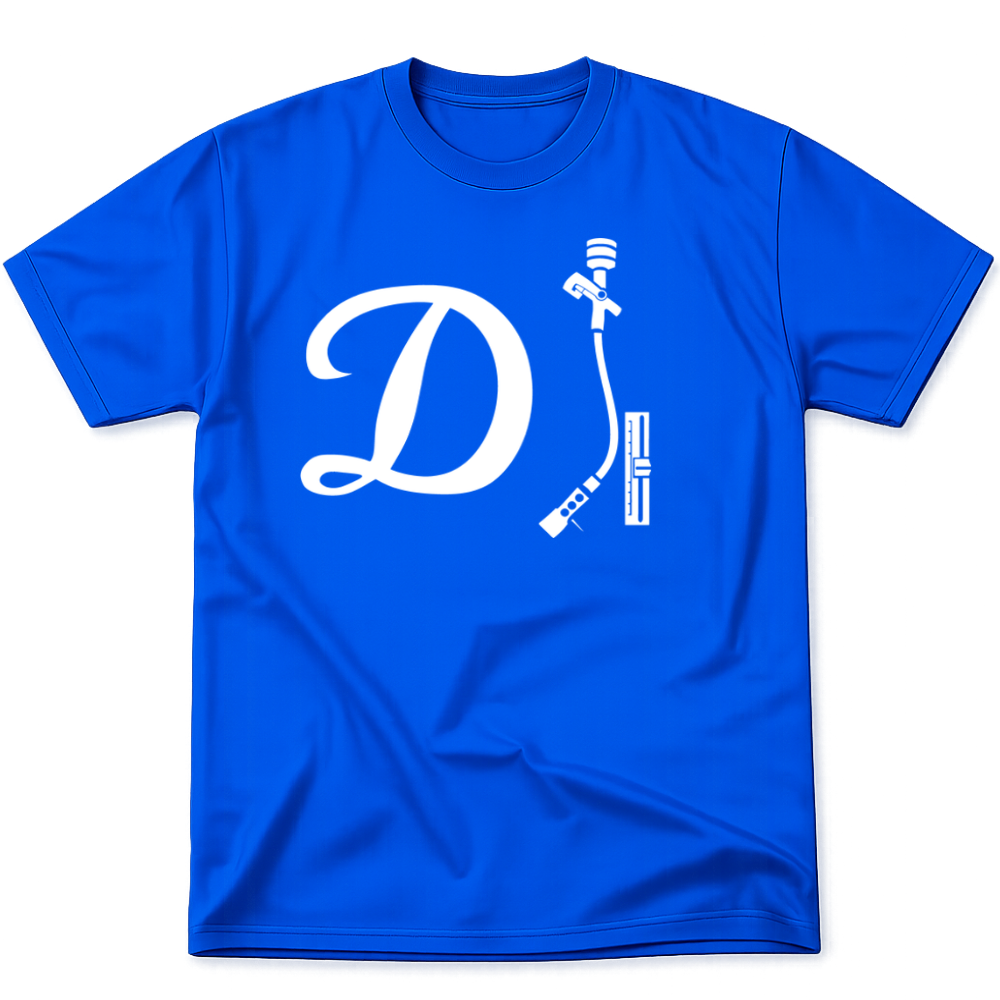 DJ Shirt - Blue W/ White