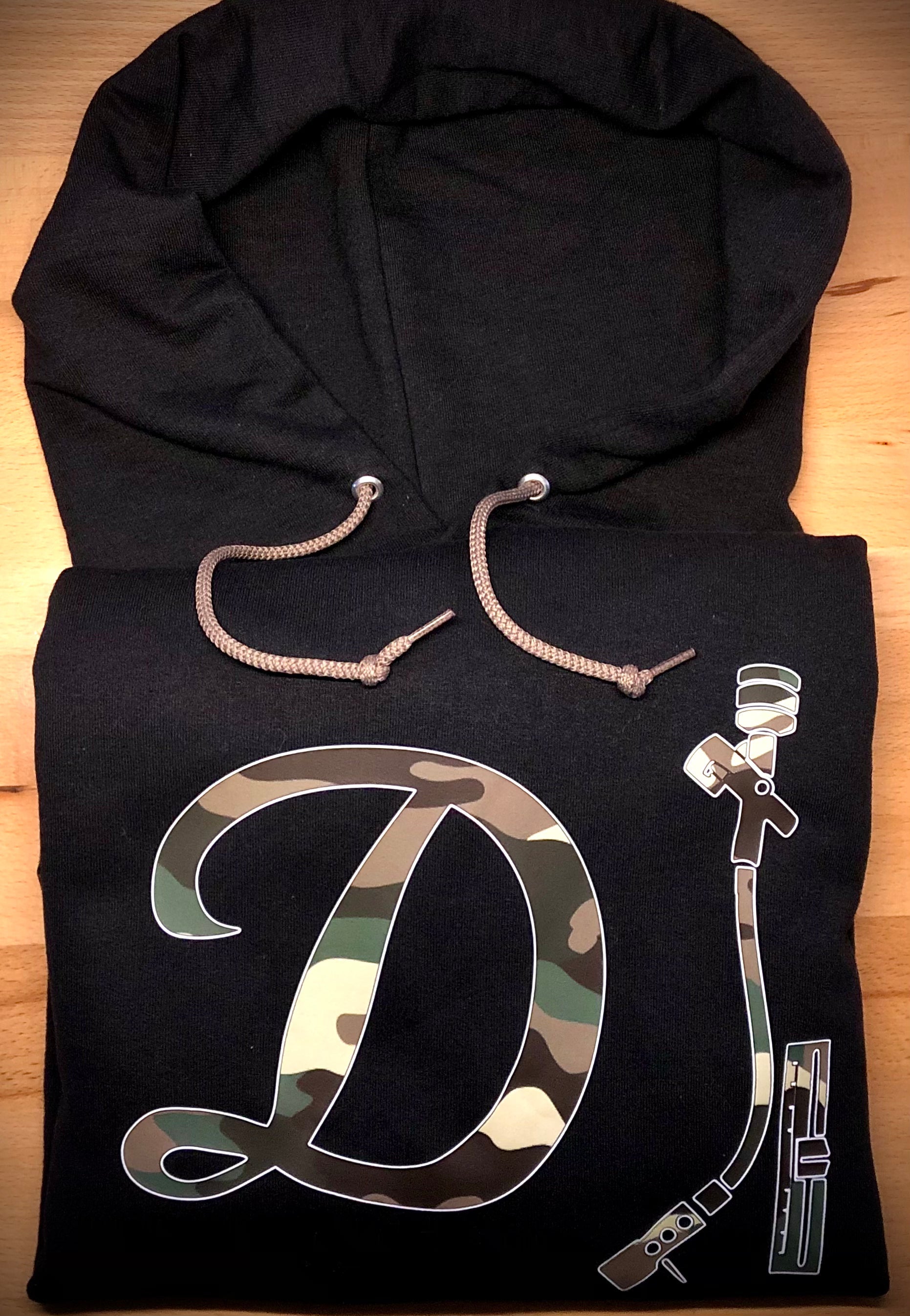 DJ Hoodie - Black w/ Camo