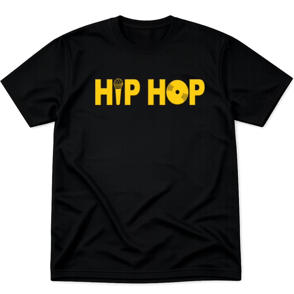 Hip Hop Tee - Black/Bright Gold