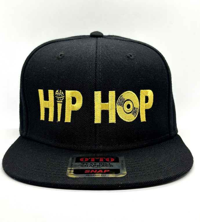50th Anniversary Hip Hop Hat- Black & Met Gold