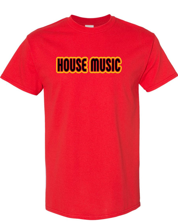 Funky House Music Shirt - Red