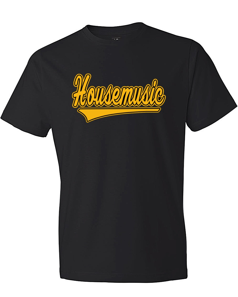 House Music Classic Tee - Black w/ Gold