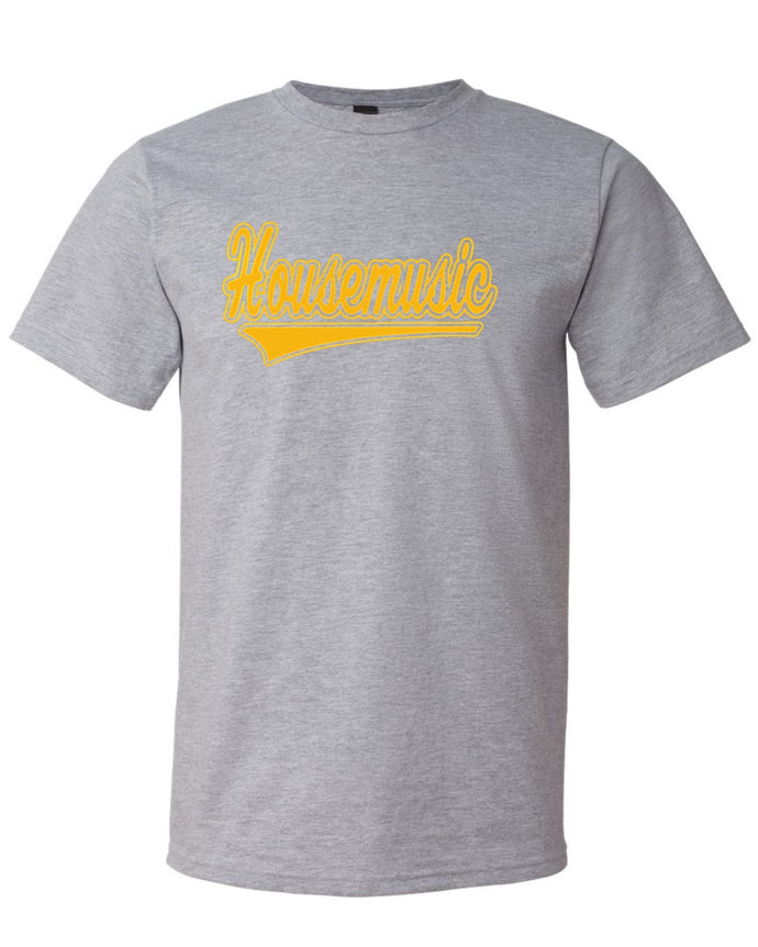 House Music Classic Tee - Grey w/ Gold