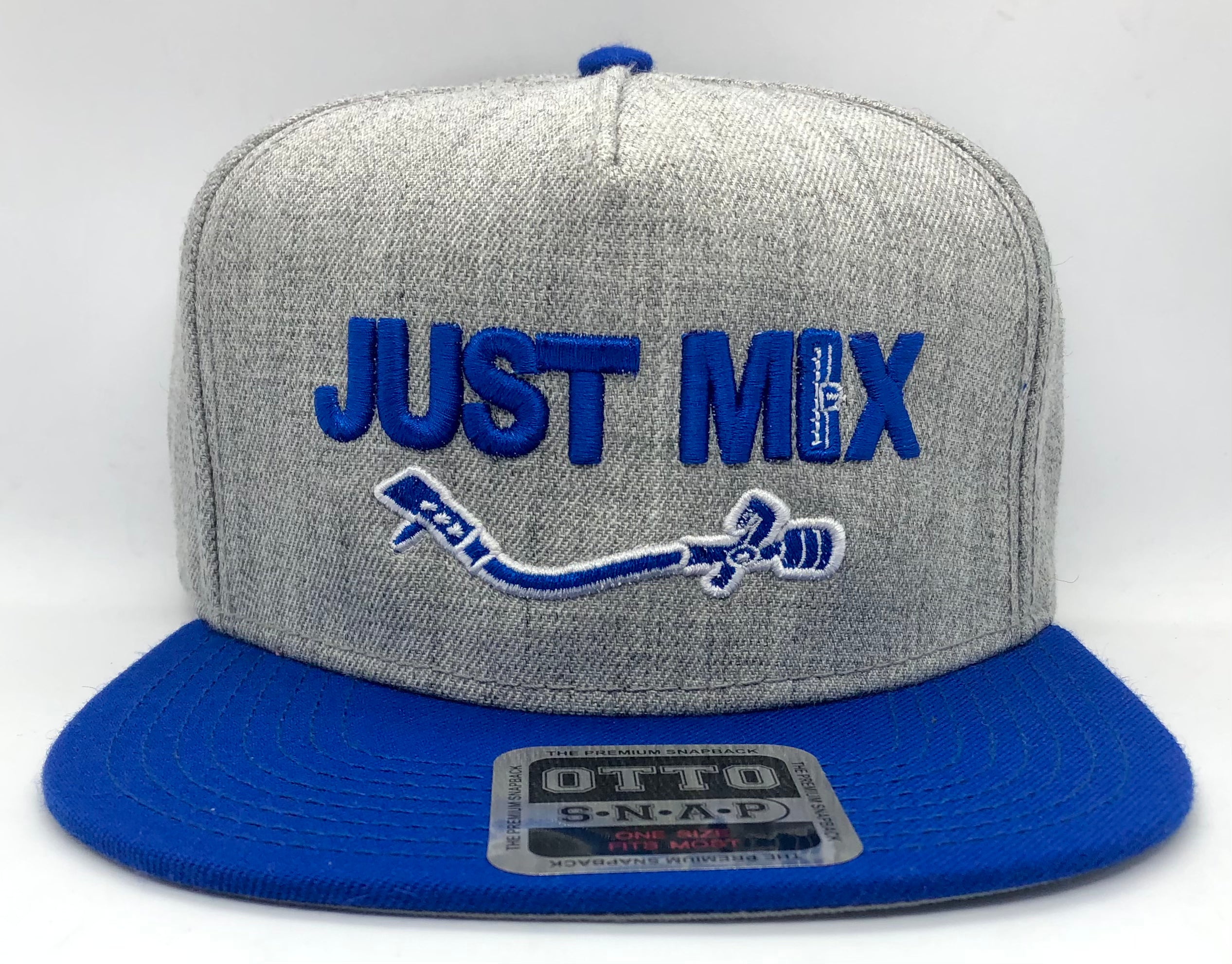 Just Mix Hat - 3D Puff - Heather Grey & Blue