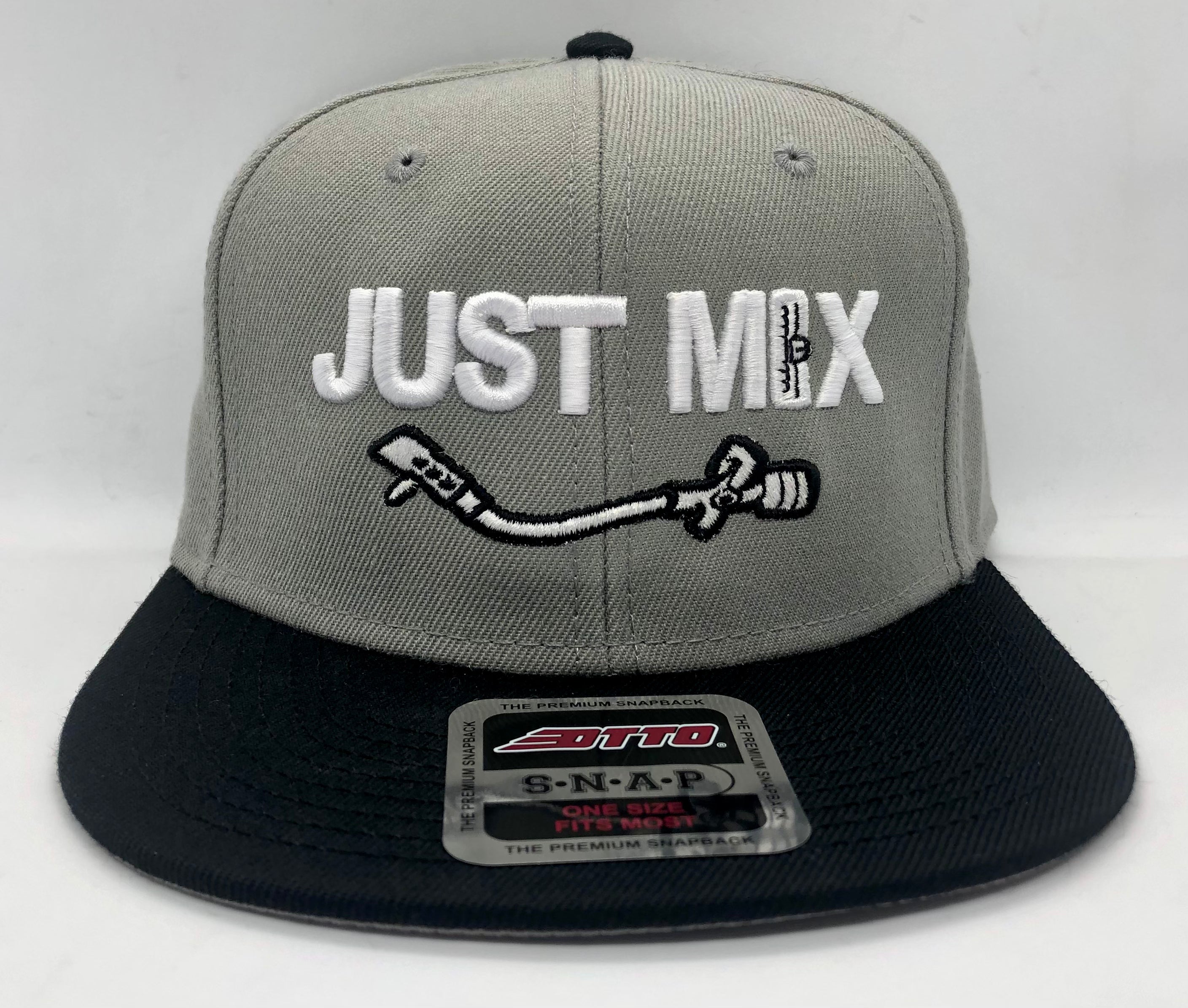 Just Mix Hat - 3D Puff - Classic Grey w/ Black