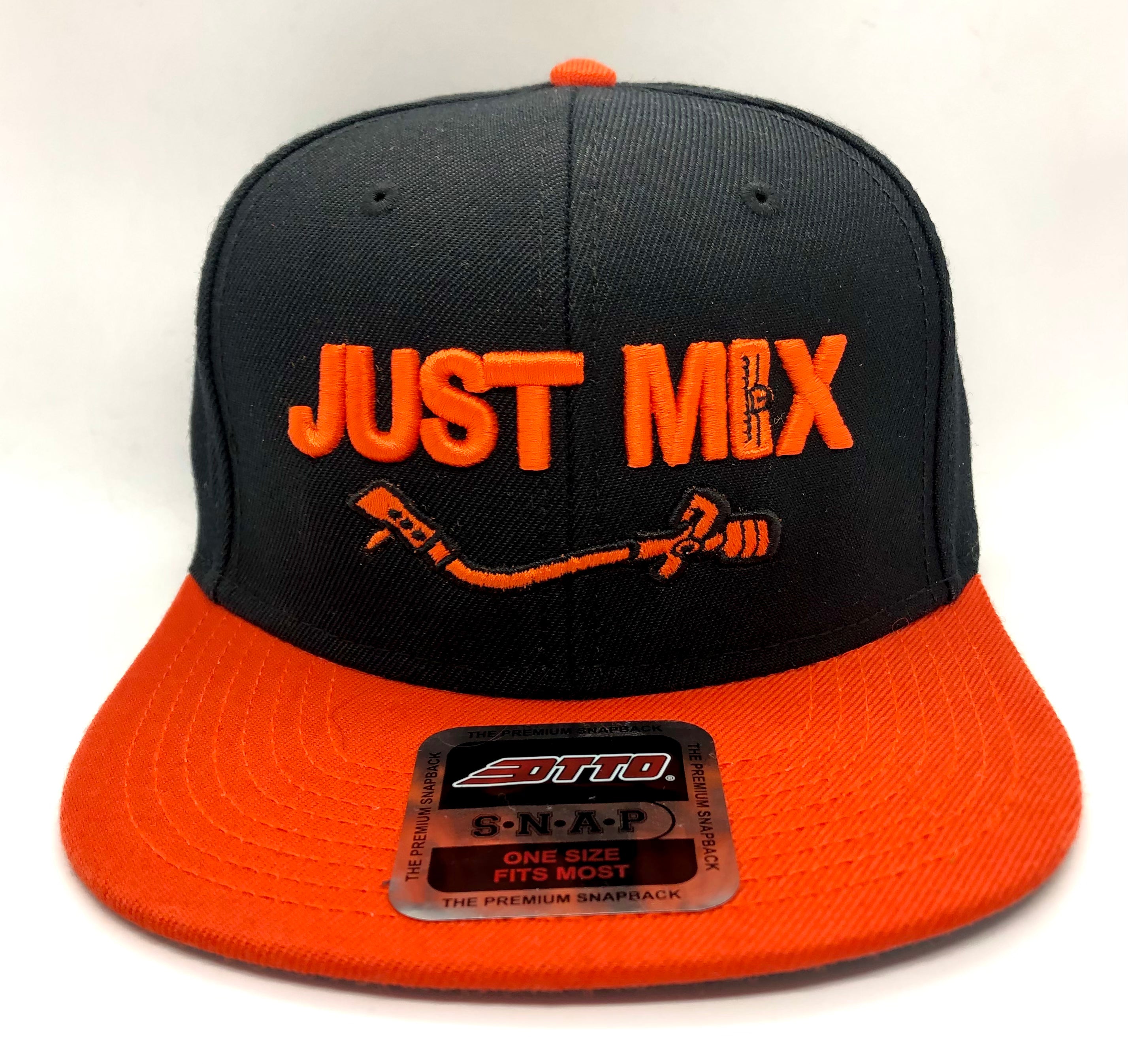 Just Mix Hat - 3D Puff - Black & Orange