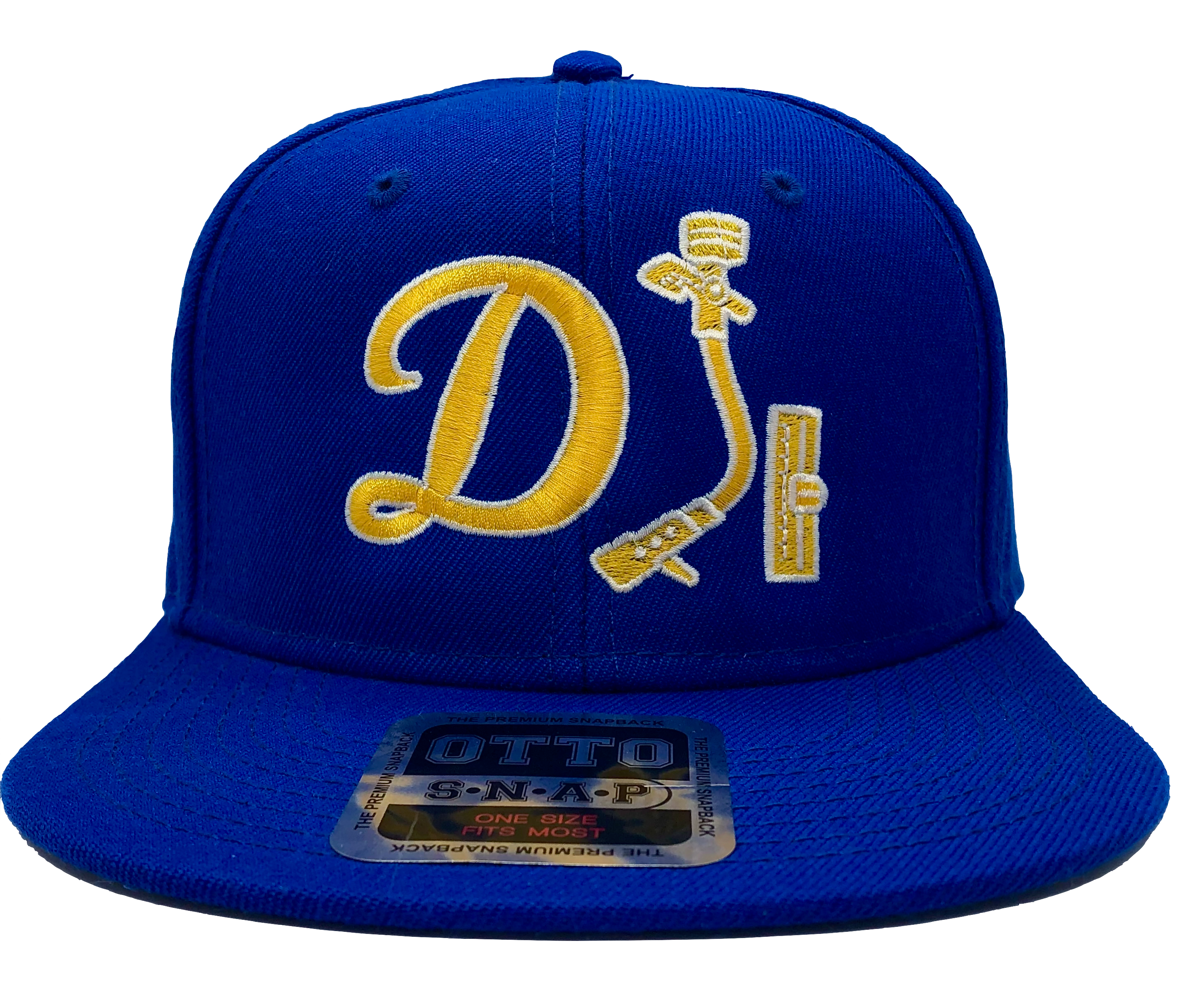 DJ Hat - Blue w/ Gold Font