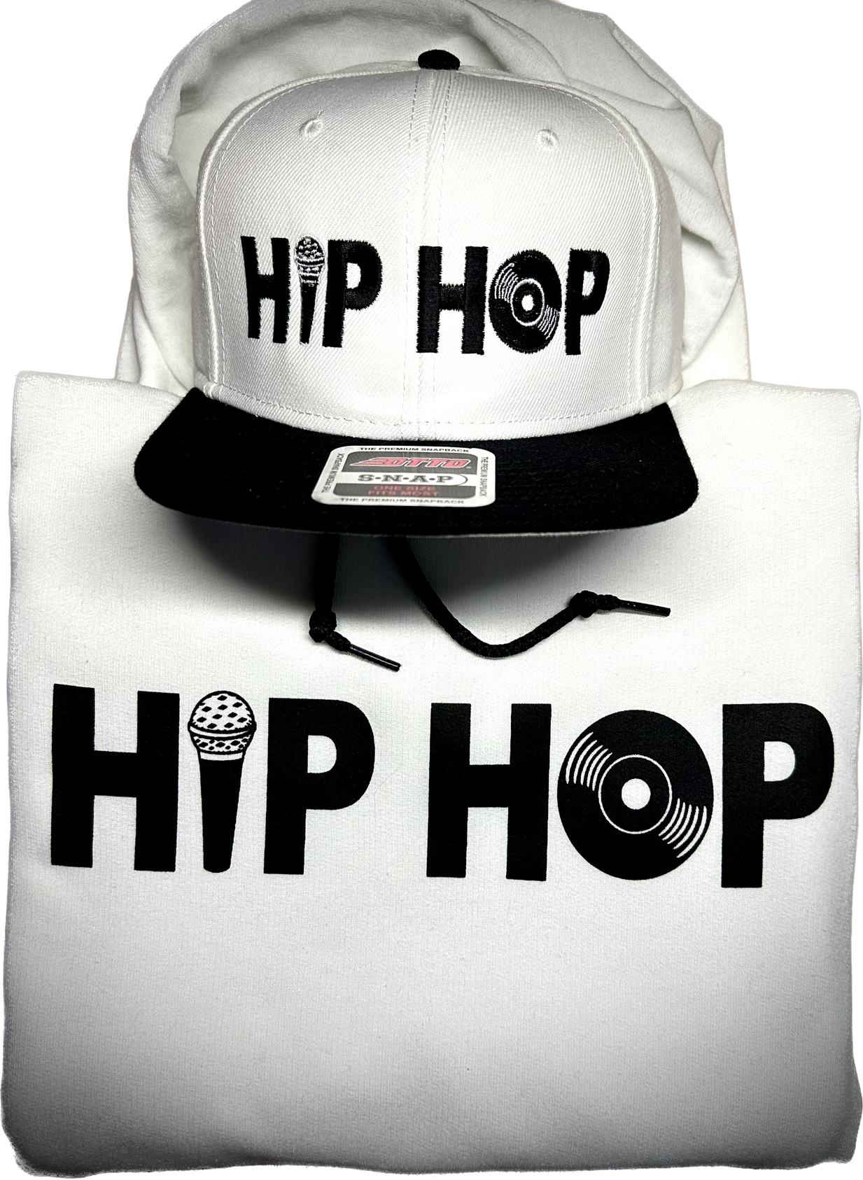 Hip Hop 50th Anniversary Hoodie Set - White/Black