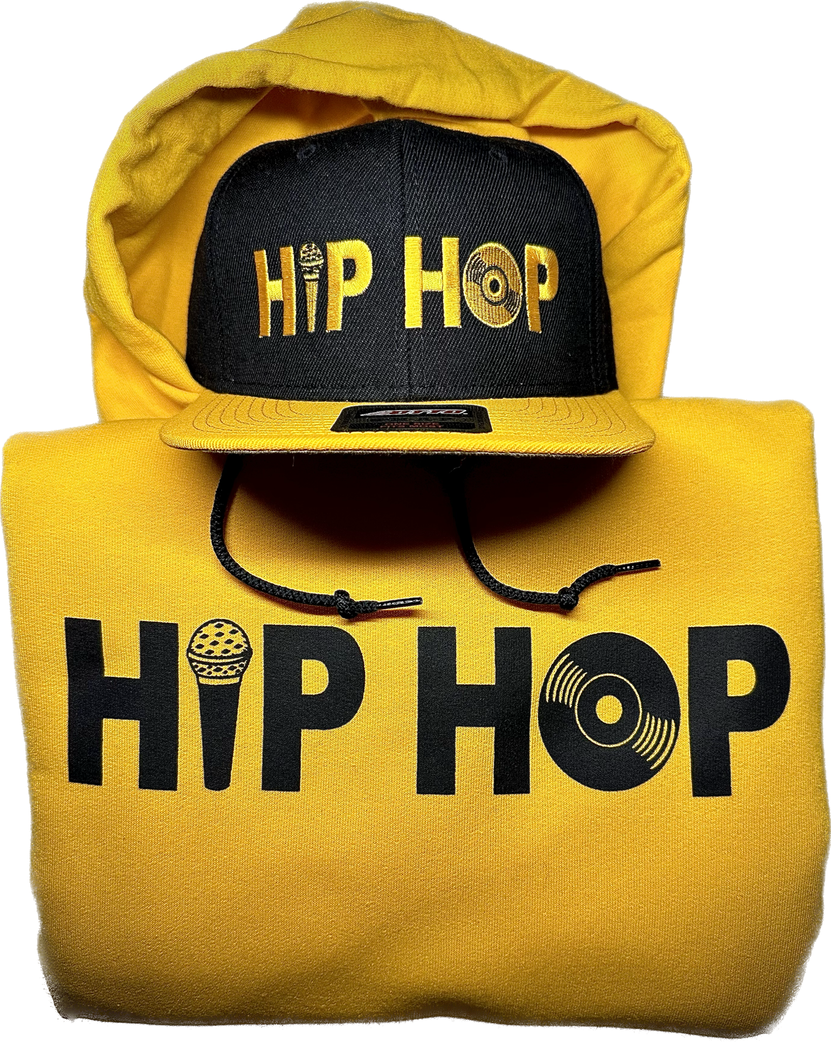 Hip Hop 50th Anniversary Hoodie Set - Gold/Black