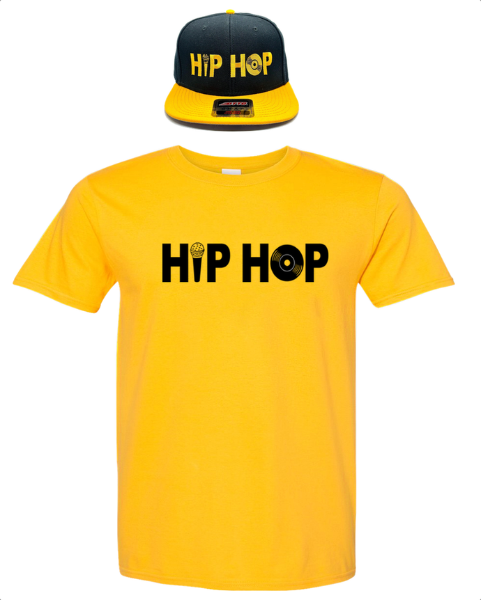 Hip Hop Set - Tee /Hat  Gold/Black