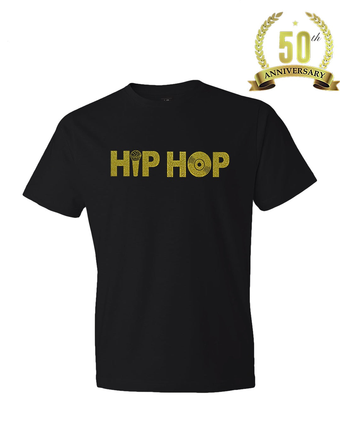 Hip Hop Tee - Blk/Metalic Gold