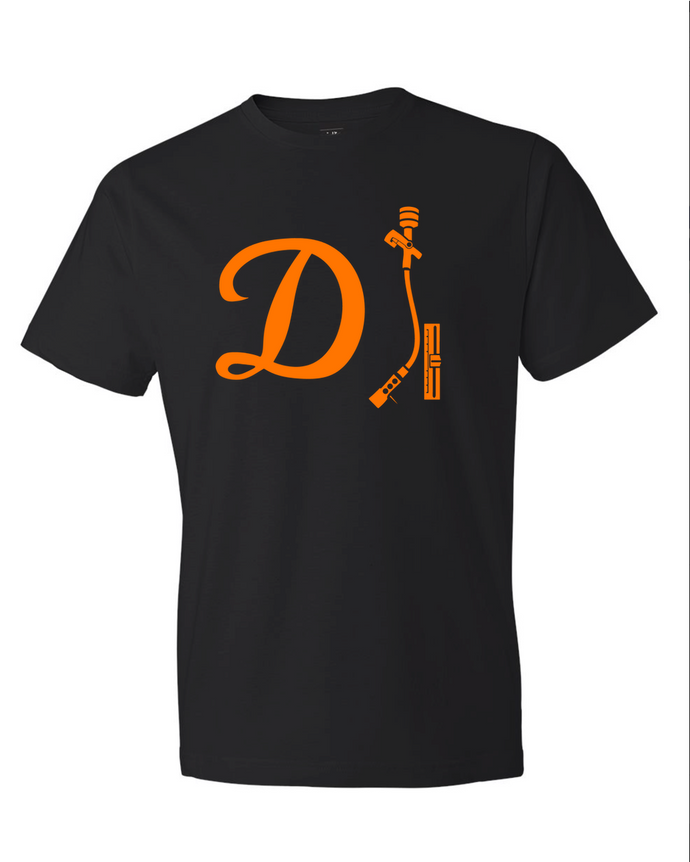 DJ Shirt - Black w/ Orange