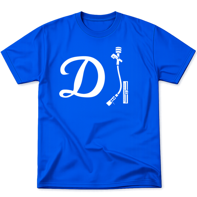 DJ Shirt - Blue W/ White