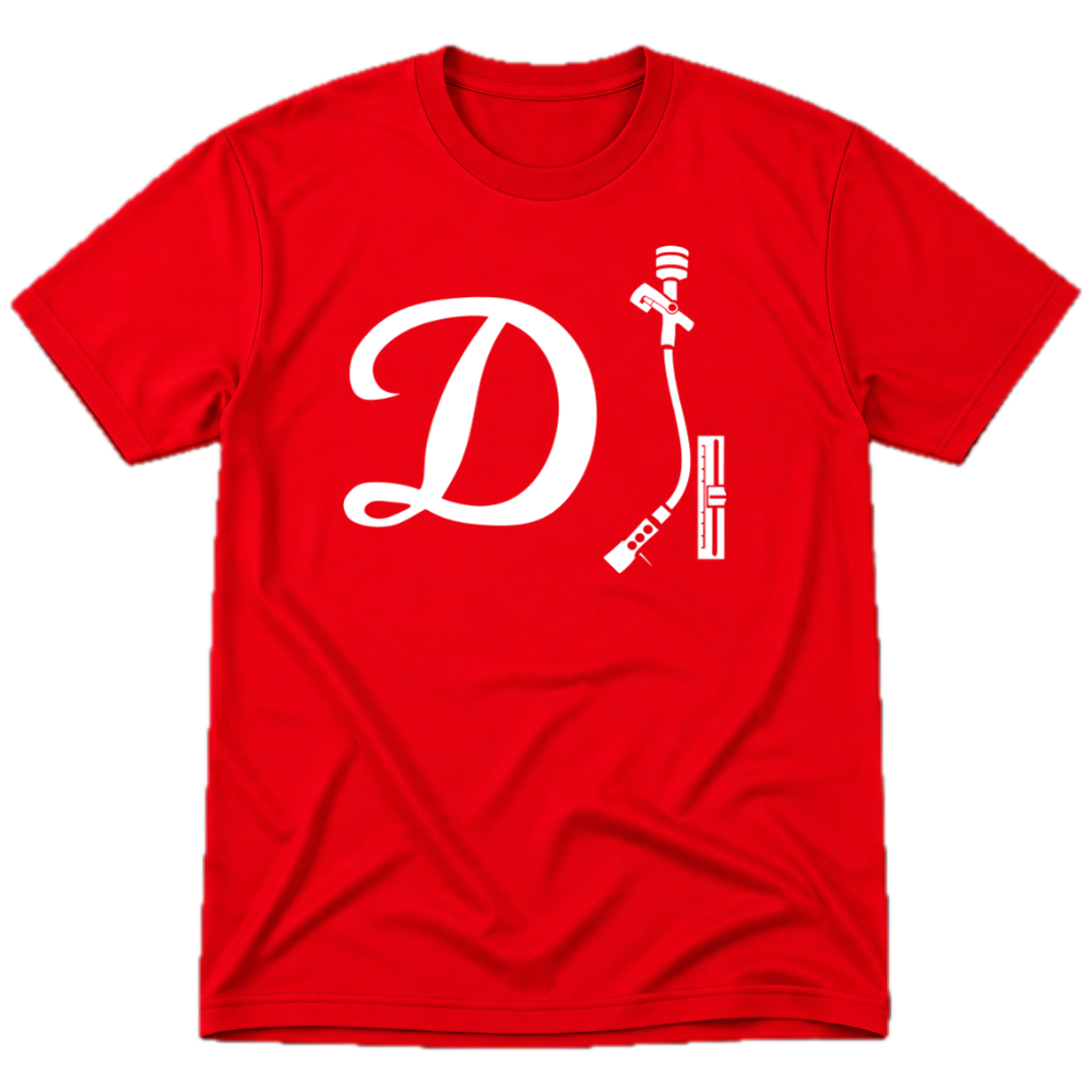 DJ Shirt - Red w/ White