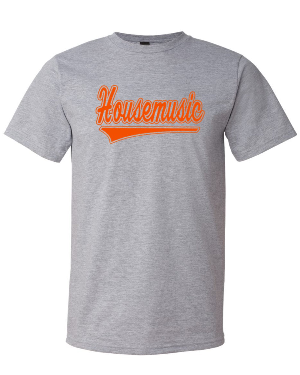 House Music Classic Tee - Grey w/ Orange