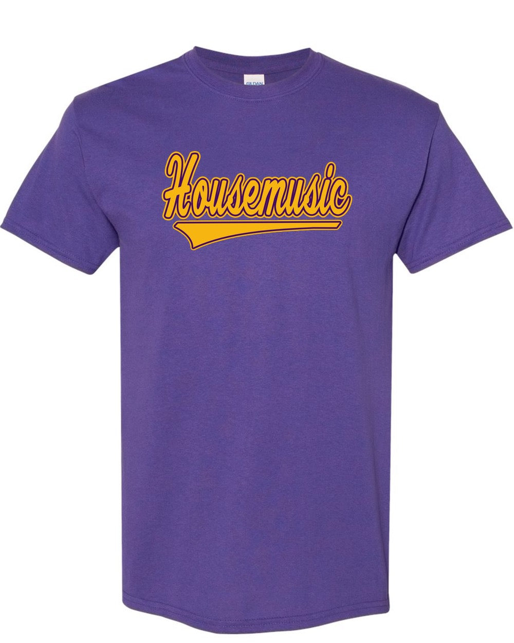 House Music Classic Tee - Purple w/ Gold